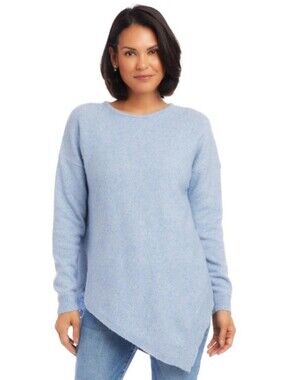 Karen Kane Asymmetrical Hem Sweater in Blue, Size 2X, NWOT